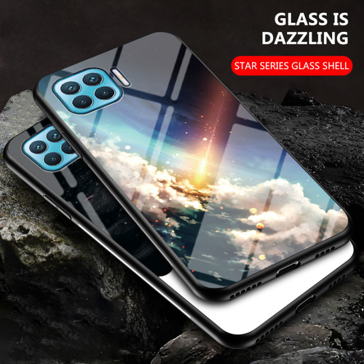 Back%20Cover%20For%20OPPO%20F17%20Case%20Moon%20and%20Star%20Tempered%20Glass%20Protector%20Protection%20Cover%20for%20OPPO%20F17%20Phone%20cases%20-%20Image%202