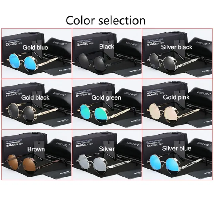 2021%20HD%20Polarized%20Round%20Metal%20Sunglasses%20UV400%20Men's%20Sun%20glasses%20Feminin%20Women's%20Vintage%20Gafas%20De%20Sol%20Metal%20Goggles%20With%20box%20-%20Image%206