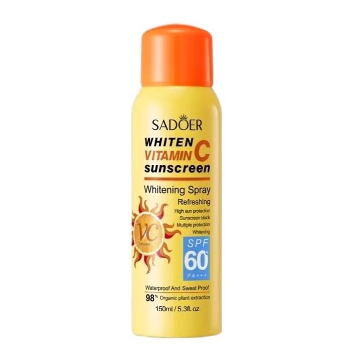 SADOER Whiten Refreshing Vitamin C Waterproof SPF 60+ PA+++ Sunscreen Spray- 150ml