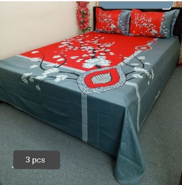 new%20collection%20luxury%20cotton%20double%20size%20twill%20panel%20bed%20sheet%20size%20(7.5%C3%978.5)%20%20King%20size%20with%20two%20pillow%20cover%20-%20Image%203