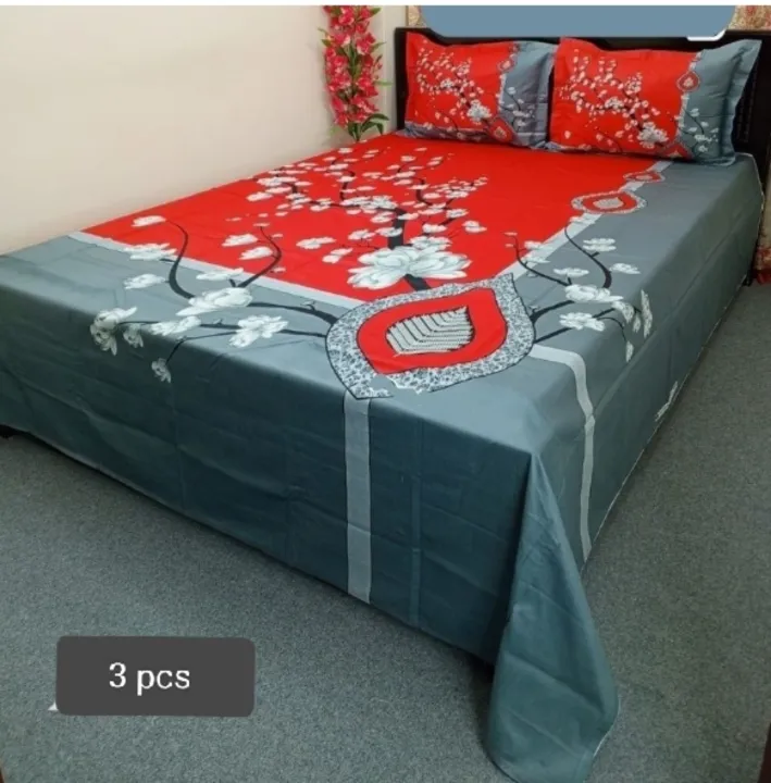 new%20collection%20luxury%20cotton%20double%20size%20twill%20panel%20bed%20sheet%20size%20(7.5%C3%978.5)%20%20King%20size%20with%20two%20pillow%20cover%20-%20Image%203