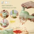 4 in 1 Portable Electric Vegetable Slicer Set Rechargeable Cordless Food Processor. 