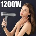 Brushless Professional Hair Dryer 1200W Blue Light Negative Ion Hot and Cold Air Powerful Strong Winds 3 Gears Low Noise Blower. 
