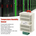 Temperature Humidity Sensor, Wall Mounted Installation Baud Rate Settable DC5-30V Temperature Humidity Sensor Module High Precise 0-10V Output for Warehouse. 
