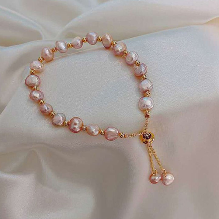 Baroque Natural Pearl Bracelet For Woman Bracelet Fashion Lady Temperament Bracelet Jewelry South Korea