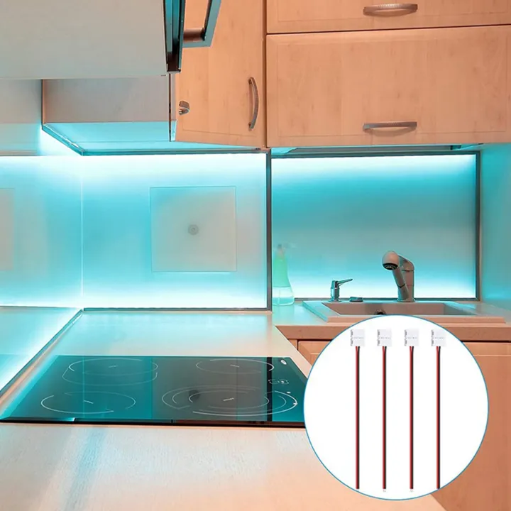 NXFDSIOZ%2048Pcs%208mm%202%20Pin%20LED%20Strip%20Light%20Connector%20for%208%20mm%20Wide%20Flexible%20SMD%203528%202835%20Single%20Color%20LED%20Strip%20Lights%20Solderless%20-%20Image%203