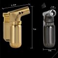 mini Metal Butane gas jet flame torch lighter Windproof Cigar lighter Welding Refillable Butane Gas Lighter.