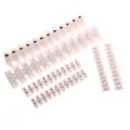 Electrical Screw Terminal Block Dual Row Strip Fixed Wiring Board Wire Connectors 600V 15A Box Connecter Cable Contacts 3/4/5/8p. 
