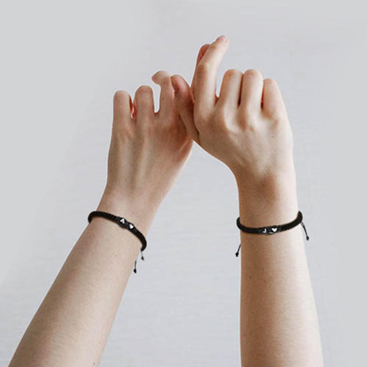 Black%20And%20White%20Peach%20Heart%2026%20Letter%20Woven%20Bracelet%20Simple%20And%20Versatile%20Ins%20Style%20Love%20Couple%20Bracelet%20Bracelet%20Bracelet%20-%20Image%203