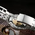 Genuine Swiss mechanical watches Ai wave automatic mechanical watch men's belt business casual male table ultra-thin waterproof. 