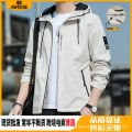 2023 Spring Jacket Men's Hooded Coat Men's Clothing Manufacturer Youth Korean Fashion Casual Exercise Jacket. 