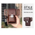 New's Genuine Leather Men's Waist Bag Phone Bag Waist Bag High Quality Leather Men's Waist Bag Wallet Phone Bag. 