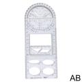 Multifunctional Geometric Ruler Geometric Drawing Template Measuring Tool DIY Drawing Rulers For Student School Линейка Школьная. 