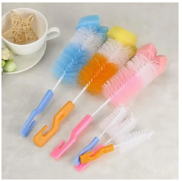 Plastic Medium Bottle Cleaning Brush 2 Pcs Set/Feeder,Bottel cleaner Brush - Small And Big - Set Of 2 Pcs
