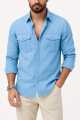 Men's Stylish Double Pocket Full Sleeve Shirt.