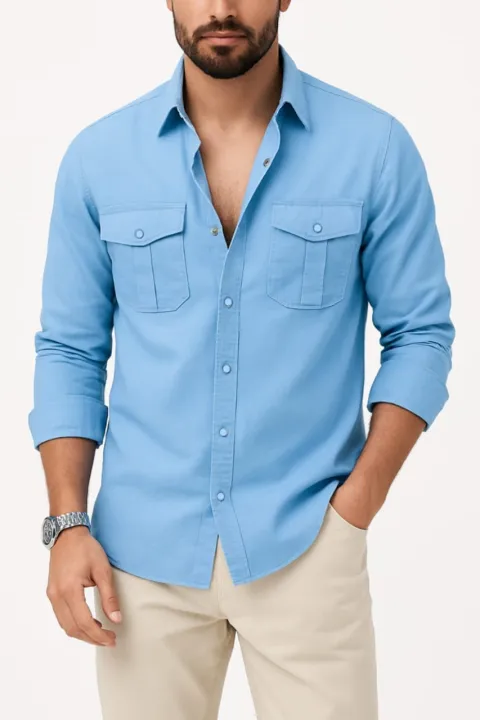 Men's%20Stylish%20Double%20Pocket%20Full%20Sleeve%20Shirt%20-%20Image%202