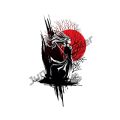 N524# Creative Stickers For Samurai Warrior Decals Car Accessories Anti Scratch Sticker Sunscreen Decor Camper Windows Decal. 