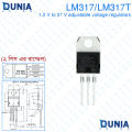 LM317 LM317T 1.2v to 37V Adjustable Voltage Regulator Plastic-Encapsulated Three Terminal Transistor. 