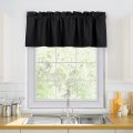 Blackout Short Curtains Thermal Insulating Half Window Tier Curtain Rod Pocket for Bedroom Kitchen RV Camper Bathroom Decoration.
