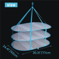 3-Tier Portable Mesh Clothes Hanging Dryer, Foldable Sweater Drying Rack, Hanging Laundry Rack.