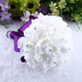 1 Bouquet Bride Wedding Party Bridesmaid Rhinestone Decor Foam Artificial Flower.