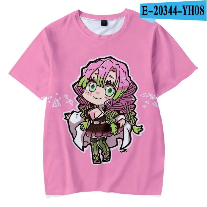 Selling Hot Anime Demon Slayer 3D Cartoon Print Kids Casual Tees Girls Cute T-Shirt Clothes Boys Tshirt Summer Fashion Tops Sale