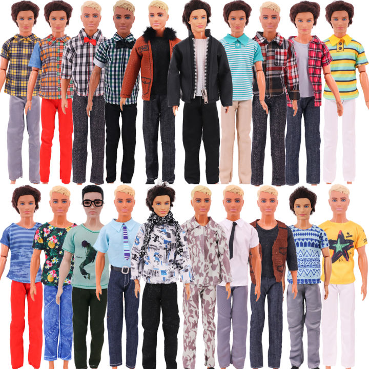 Handmade Ken Doll Clothes T-shirt Trousers For Barbie Dress