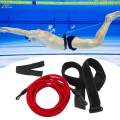 Premium Swim Training Belts Bungee , Stationary Swimming Belt for Adults Kids Children Swim Red 10mm.