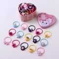 【Beauty Code】(NEW)20 Pcs/Box Cartoon Elastic Hair Bands Cute Flower Rubber Band Hair Circle Sweet Hairbands for Kids Girls Hair Accessories. 
