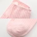 I LOVE DAD Elegant Bow Girl Knee-high Socks Solid Color Striped Stockings Children's Princess Style Socks Korean Style.