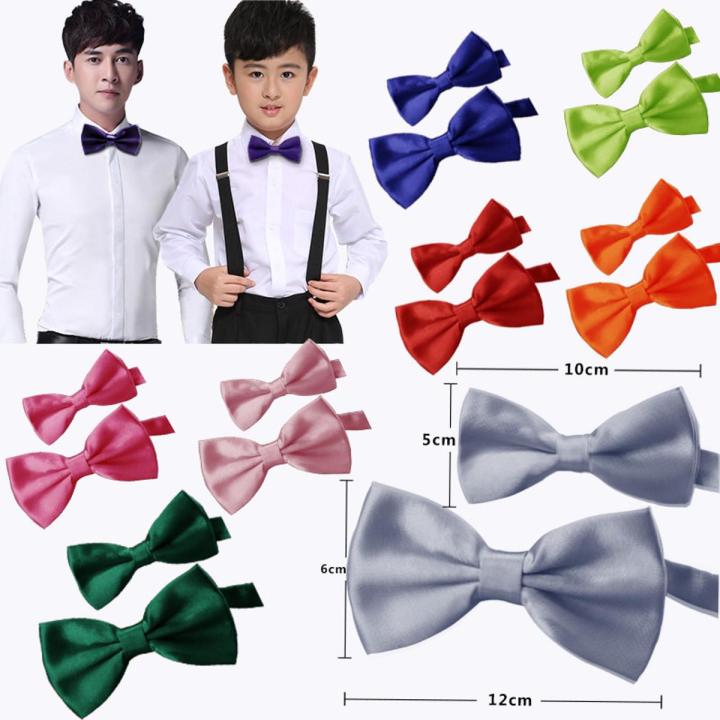 2PCS Fashion Father and Son Bowtie Boy Kids Bow Tie Butterfly Adjustable Wedding Kid and Men's Bowtie Bow Ties For Men WTZQZ