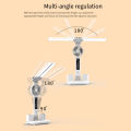 Rechargeable Table Lamp for Study Desk Lamp Led Table Light with Fan, Led Clock Dispaly Reading Lamp. 
