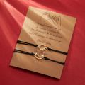 2Pcs/Set Fashion Sun Moon Couple Bracelet For Women Men Handmade Braided Rope Charm Bracelets Friendship Jewelry Lovers Gift.