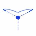 Transparent Crotchless String Bead G-string Lingerie for Porno Outfit Thongs Women Underwear Pearl Open Panties.