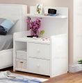 Royal Decor M20 Bedside Table - Simple Modern Bedroom Small Cabinet Bedside Table with Two Drawer Organizer Storage Cabinet-White Finish.