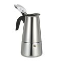 450ml 9-Cup Stainless Steel Espresso Percolator Coffee Stovetop Maker Mocha Pot for Use on Induction Cooker.