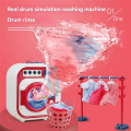 Children'S Washing Machine Toys Mini Simulation Furniture Rotatable Washing Can Add Water Music with Lights Birthday Gift. 