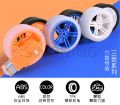 65mm Rubber Wheels for Robotics with White Frame and White Tire (2 Pieces). 