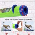 Projection Flashlight Kids Light Projector Cute Educational Cartoon Dinosaur Toy Picture Light Bedtime Learning Fun Toys.