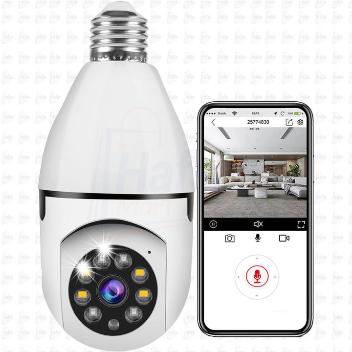 V380 WiFi IP Camera IP CCTV camera PTZ Bulb System 360-degree panoramic rotation angle of view V380 Pro IP Camera