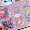 60Sheet/Box Sanrio Sticker Kawaii Hello Kitty Kuromi Cinnamoroll Melody Hand Account Material Decoration DIY Stickers Kids Toys Amour zii. 