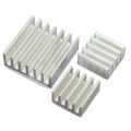 Factory Aluminum Heatsink Raspberry PI Cooling Fin Amplifier Cooler Sliver Custom IC Radiator with 2pcs 8x8x4mm 1pc 14*14*6mm. 