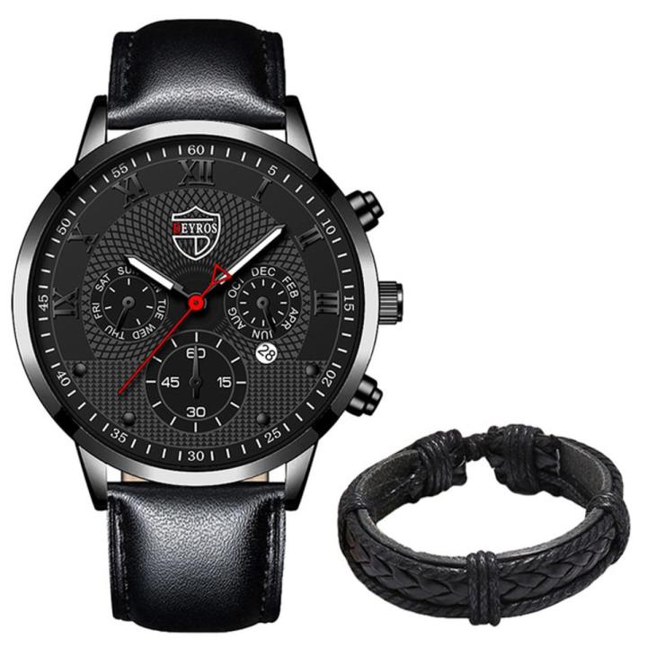 Mens Fashion Watches Luxury Men Business Leather Quartz Wristwatch Male Casual Sports Bracelet Luminous Clock Relogio Masculino