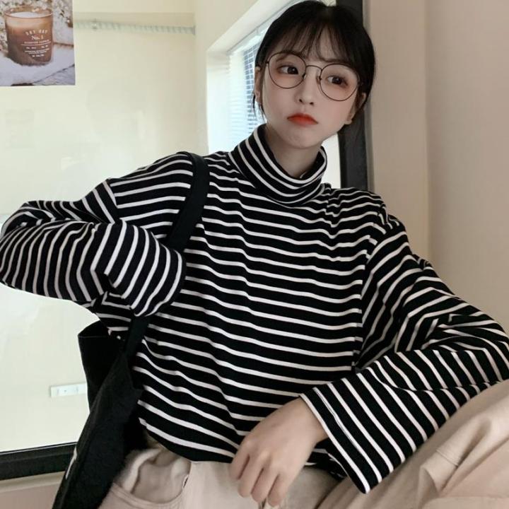 Large%20Size%20Striped%20Top%20Turtleneck%20Bottoming%20Shirt%20Spring%20and%20Autumn%20Thin%20Sweatshirt%20Inner%20Wear%20Loose2022Fashionable%20long%20sleeveTT-shirt%20Women's%20-%20Image%207