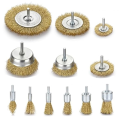 Wire Wheel for Drill-24Pack Brass Wire Wheel Cup Brush and End Brush,Wire Brush Drill Attachments,Wire Brush for Drill. 
