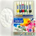 DOMS Watercolor Tube With Palette And 1pc Brush Free For Painting. 