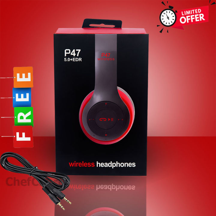 P47%20-%20Wireless%20Bluetooth%20Headphone%20V5.0%20with%20SD%20Card%20Slot%20(Free%20Audio/AUX%20Cable)%20-%20Headphone%20-%20Image%207