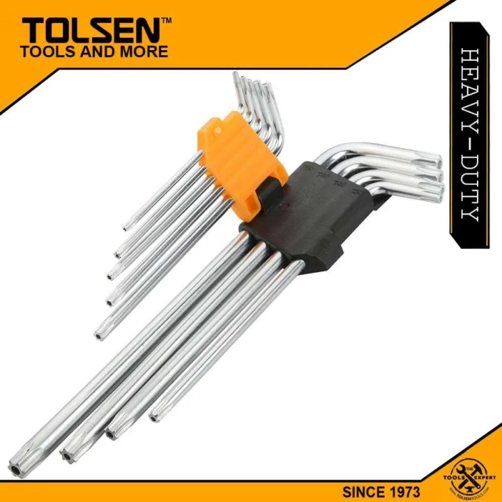 TOLSEN%209Pcs%20Torx%20Extra%20Long%20Arm%20Allen%20Hex%20Key%20Set%20(T10/T15/T20/T25/T27/T30/T40/T45/T50)%20Model:%2020057%20-%20Image%206