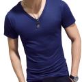 Top Tees Man T-Shirt Fitness T-shirts Mens V-Neck Man T-shirt For Male T-shirts Summer Casual Gym Solid Color Tops. 