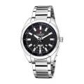 NAVIFORCE NF9038 - Silver Stainless Steel Analog Watch for Men - Silver & Black. 